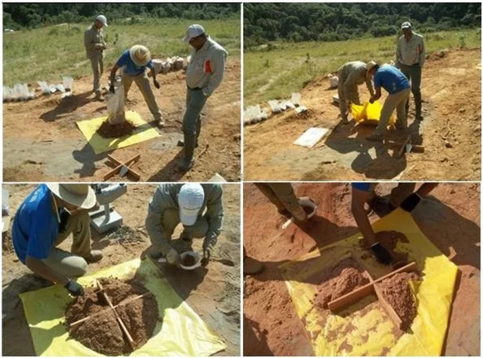 Amostragem de solo para análise física